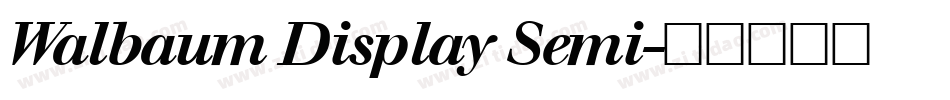Walbaum Display Semi字体转换